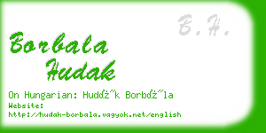 borbala hudak business card